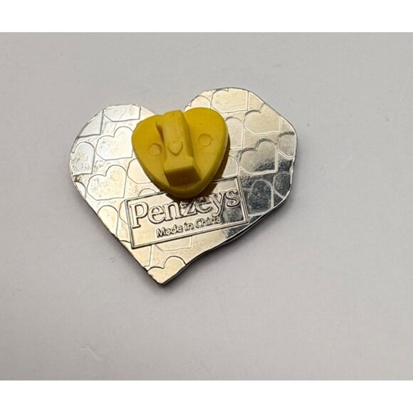 Heart Shaped Embrace Hope Brooch Pin Penzeys Spices Colorful Vibrant Silver Tone - Picture 5 of 6
